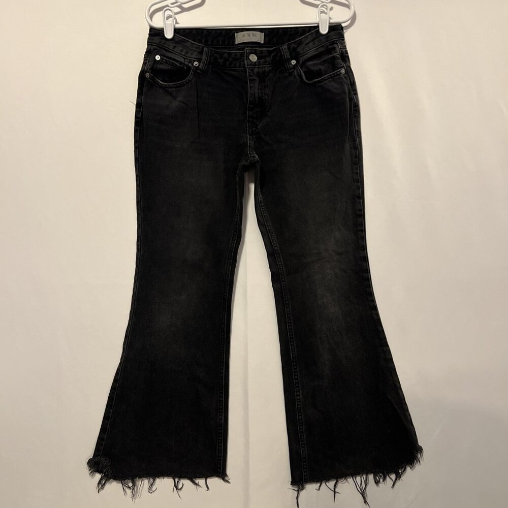 we the free People jeans Denim Women Black Size 28 Ankle Flare Casual Low Rise